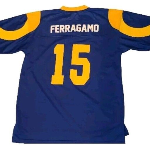 New Vince Ferragamo LA Rams NFL Pro Line Vintage Jersey Men's Large Rare