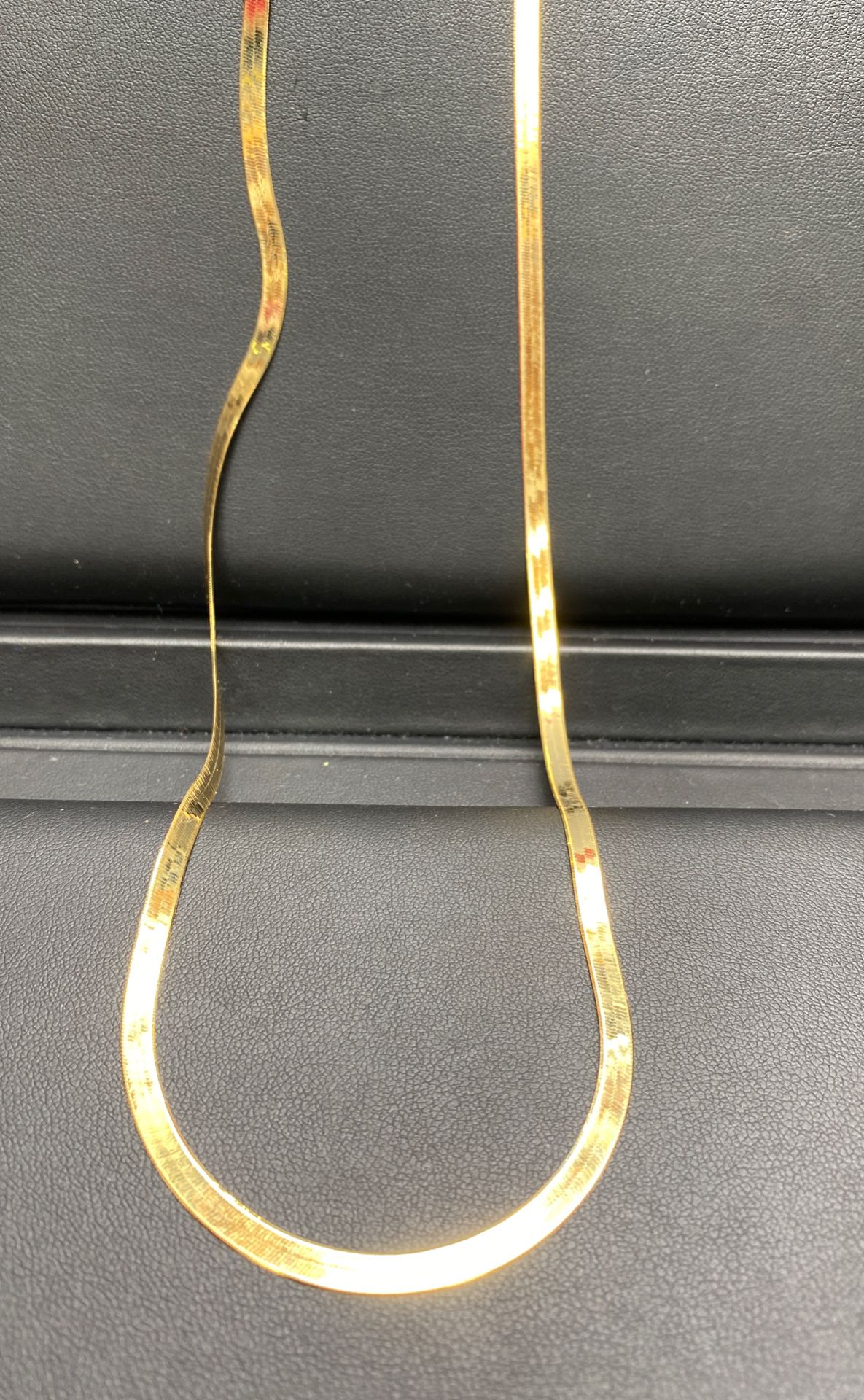 10k real solid gold herringbone chain 22” 4mm