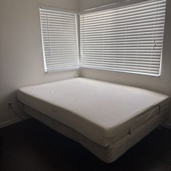 Tempurpedic Queen Mattress with Box Spring and Frame