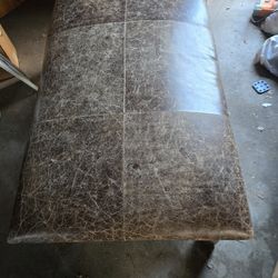 Beautiful Pottery Barn Leather coffee table/ Ottoman! (Over $1000 New)