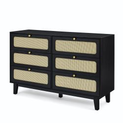 Drawer bedroom dresser, wooden antique dresser, TV cabinet bedroom living room corridor storage dresser, storage box drawer cabinet, six-drawer cabine