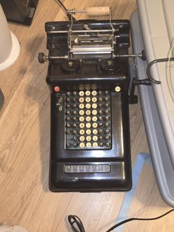 Burroughs Hand Crank Adding Machine Antique Calculator