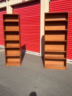 Tall Wood Bookcase Shelves – Set of 2