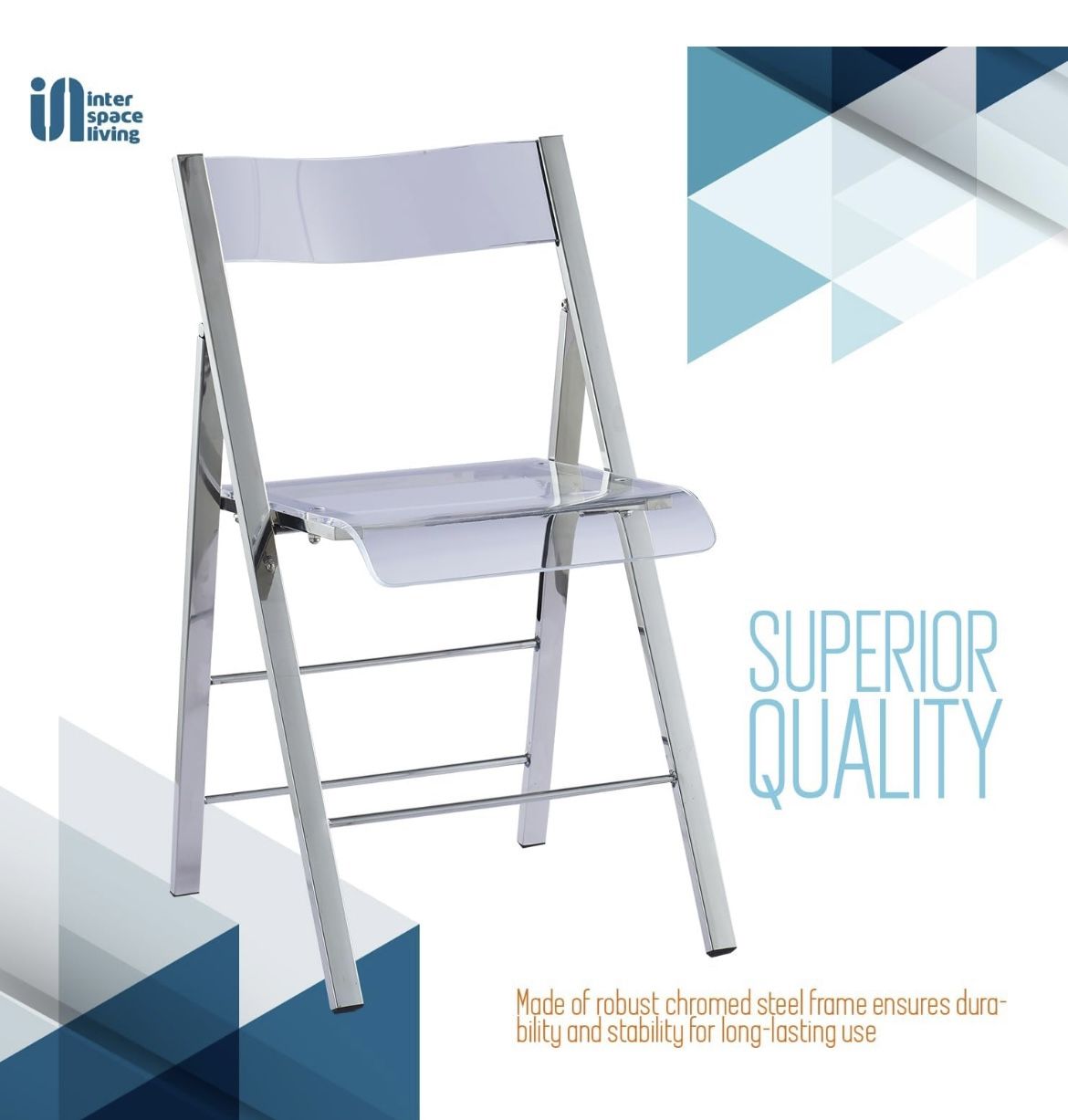 6 Modern acrylic Folding Chairs