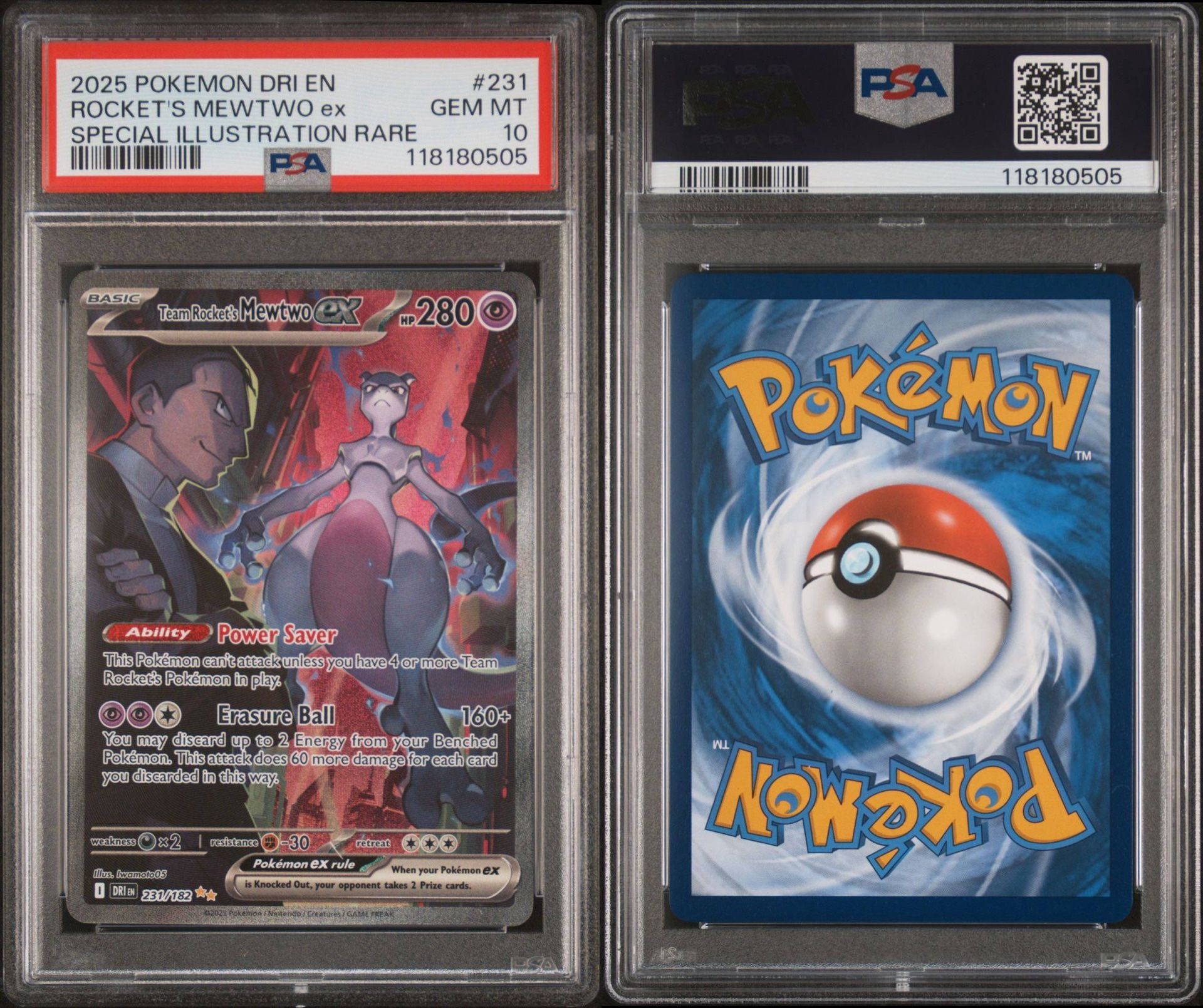 TEAM ROCKET’S MEWTWO 2025 POKEMON DESTINED RIVALS | SIR PSA 10 GEM MINT