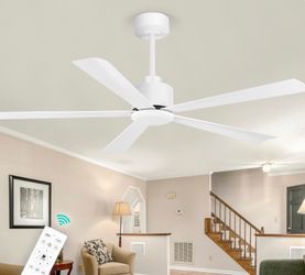 52" Ceiling Fan - DC Motor, 6-Speed, White