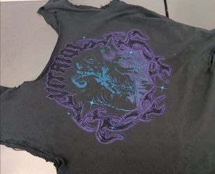 DIY distressed "Vitriol" grey stonewashed T-shirt