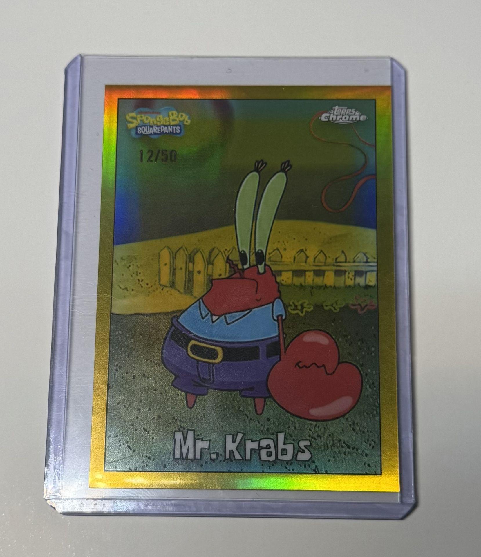 2025 Topps Chrome SpongeBob Mr Krabs Gold #50