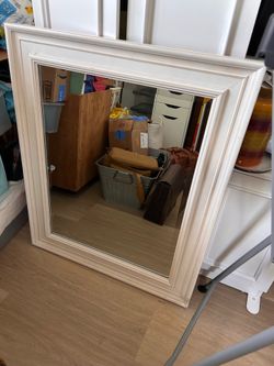 Wood framed mirror