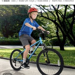 Kids Mountain Bike 20 24 Inch Child Bicycle for Boys Girls Aged 8+ Years Old Blue