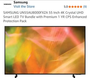 SAMSUNG 55" 4K UHD CRYSTAL SMART TV (LIKE NEW) $300