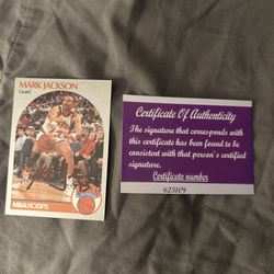 Autographed Mark Jackson Card