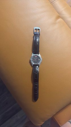 Wenger Swiss Army Watch Black Leather Strap