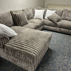 Brand New Custom Corduroy Sectionals In Stock, Same Day Delivery 