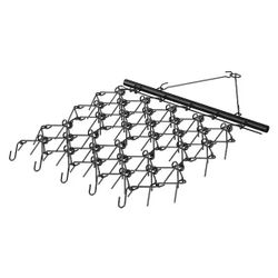 Drag Harrow 4 in. x 4 in. Heavy-Duty Chain Harrow with 69 Teeth ATV UTV Tractor Attachments Field Drag Mat