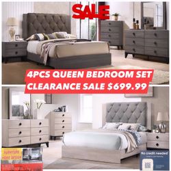 4pcs Queen Bedroom Set 