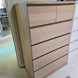 Ikea MALM dresser 6 Drawers 