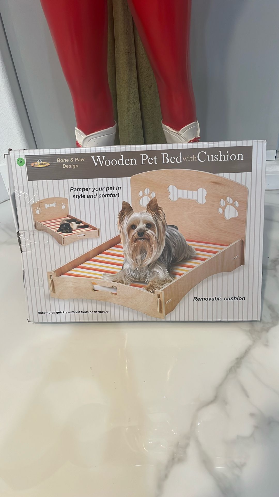 Small Dog Bed & Red Pet Stroller