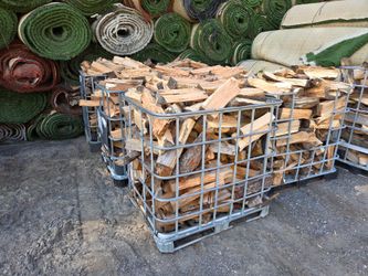 Ibc Tote Filled with Seasoned Firewood!