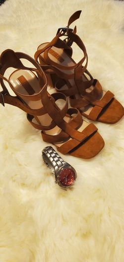 7.5 Srap Shoes With Mens FOSSIL watch
