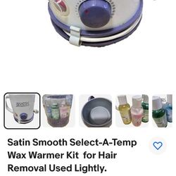 Satin Smooth Select-A-Temp Wax Warmer Kit  for Hair Removal Used Lightly.