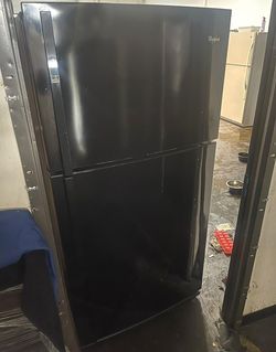 Whirlpool Top Mount Black Refrigerator Fridge

