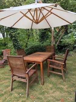 Solid Teak Outdoor Patio Dining Set