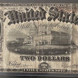 Rare 1917 Large Note Two Dollar Bill