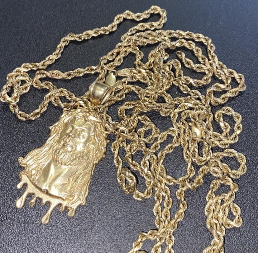 2 10kt Gold Chains with Charm