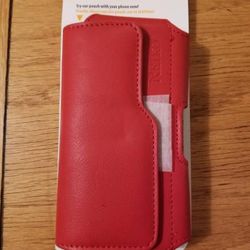 Reiko  Leather belt Clip Phone Pouch Holster For iPhone 14 14 Pro  iPhone 15 15 Pro

Red

New