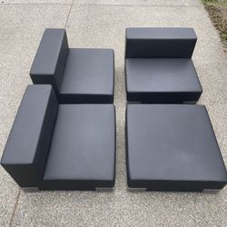 Kartell Plastics Tech Sofa, Chair, Ottoman 