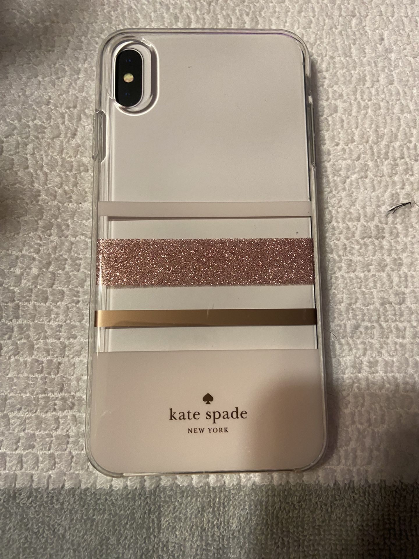 iPhone Case Kate Spade For iPhone X S Max Clear With Pink And Gold
