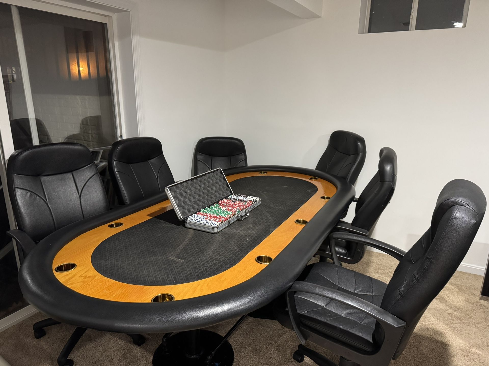 Competition Poker Table and Chips