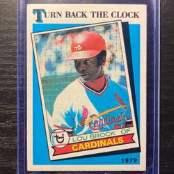 1989 Topps Turn Back The Clock 1979 Lou Brock Baseball Card #662
