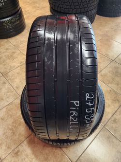 275 35R 21 PIRELLI P ZERO RUN FLAT TIRES 2753521 USED TIRES (PAIR) MOUNT BALANCE INCLUDED