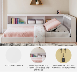 Hittle Standard Bed with Bookcase