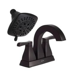 Allen+ Roth centerset bath Faucet& 6-function showerhead
