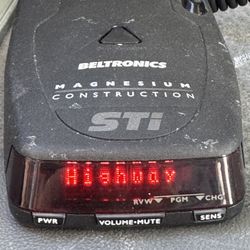 Beltronics STI driver Digital Radar Laser Detector  Windshield mount included & lighter adapter. 