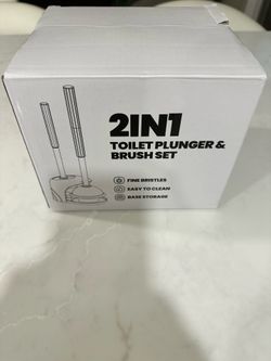 2in1 Toilet Plunger & Brush Set
