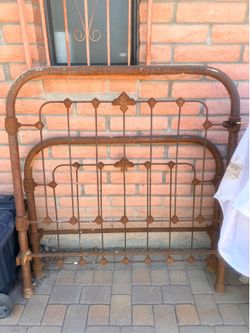 Vintage headboard and footboard