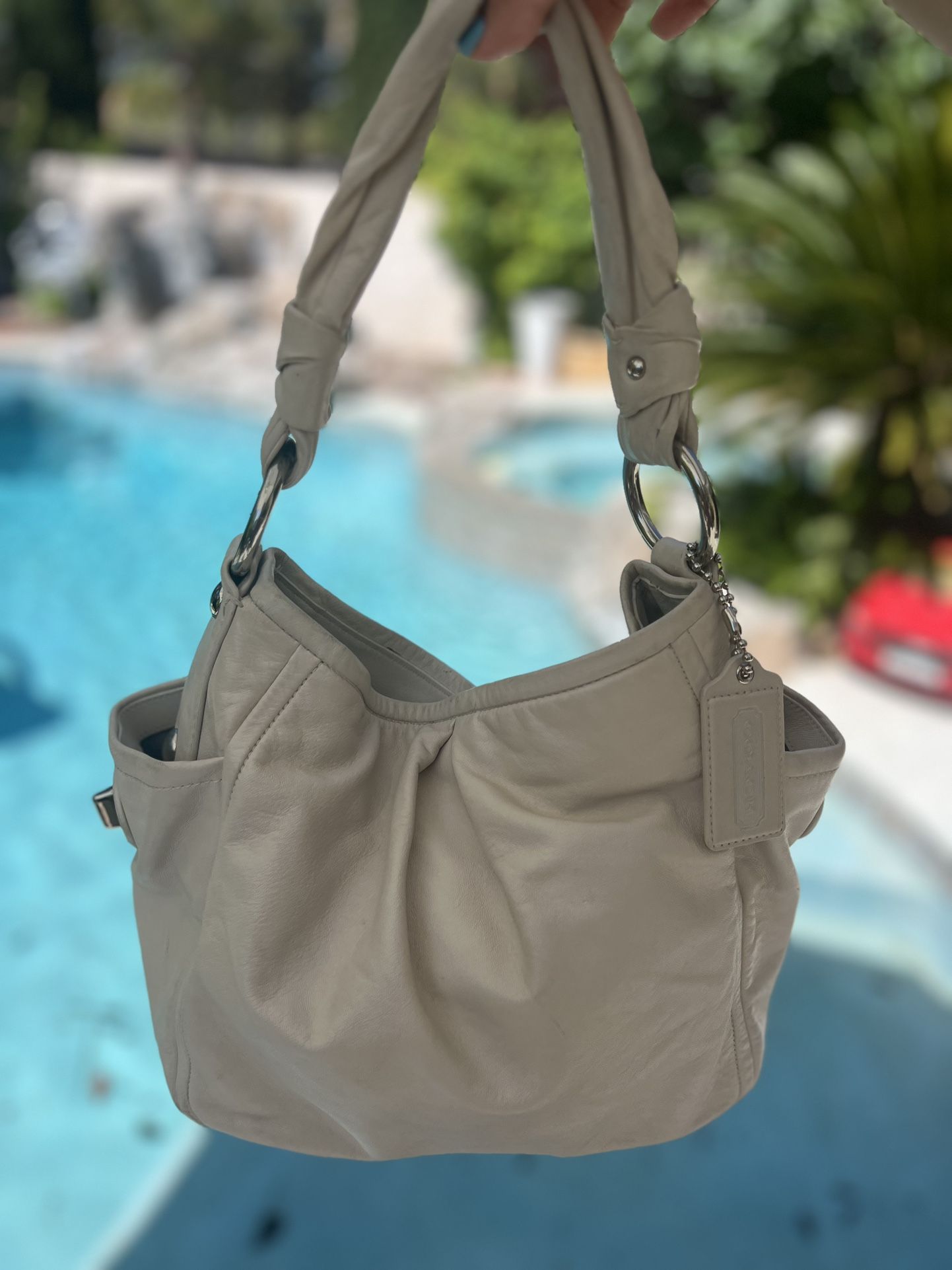 Coach Y2K Creme Color Leather Bag