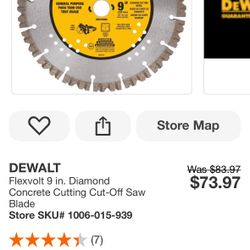 Flexvolt 9 In. Diamond Concrete Cutting Cut-Off Saw Blade
