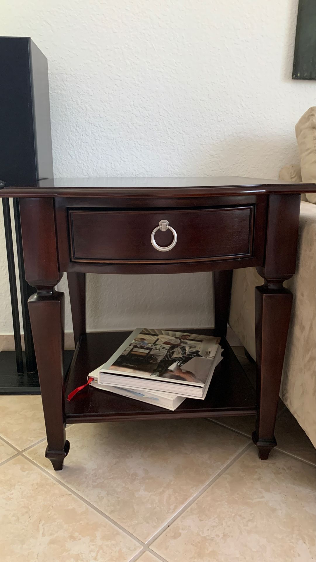 Dark Brown wooden side table