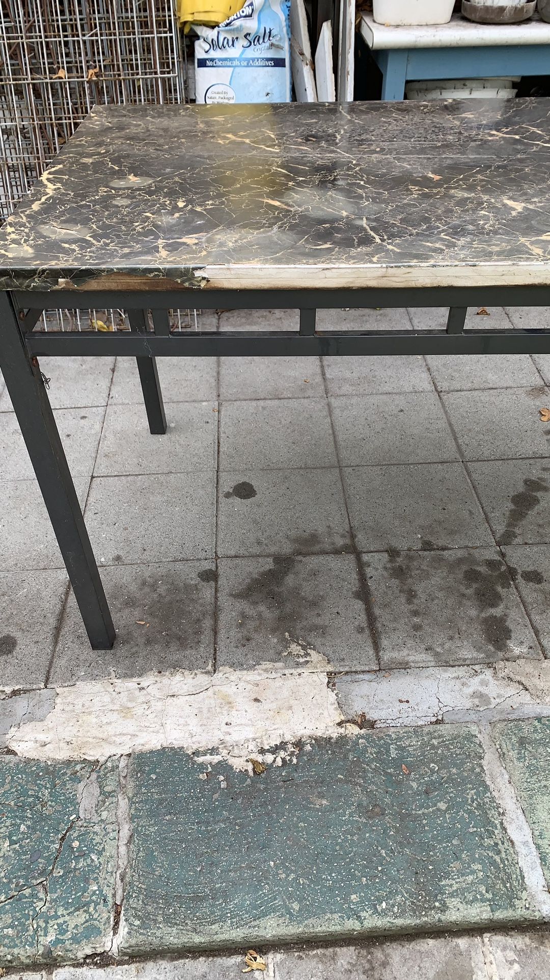 Old Table Metal Frame 48x30x30 Inches