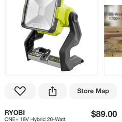 RYOBI ONE+ 18V Hybrid 20-Watt LED Work Light (Tool-Only