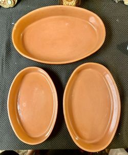 Nice Vintage Piral Albisola Oval Pottery 3 Piece Casserole Dish Made in Italy