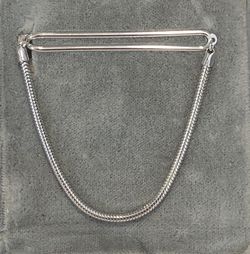 New vintage 1/20 12kt white gold filled tie bar men’s formal wear