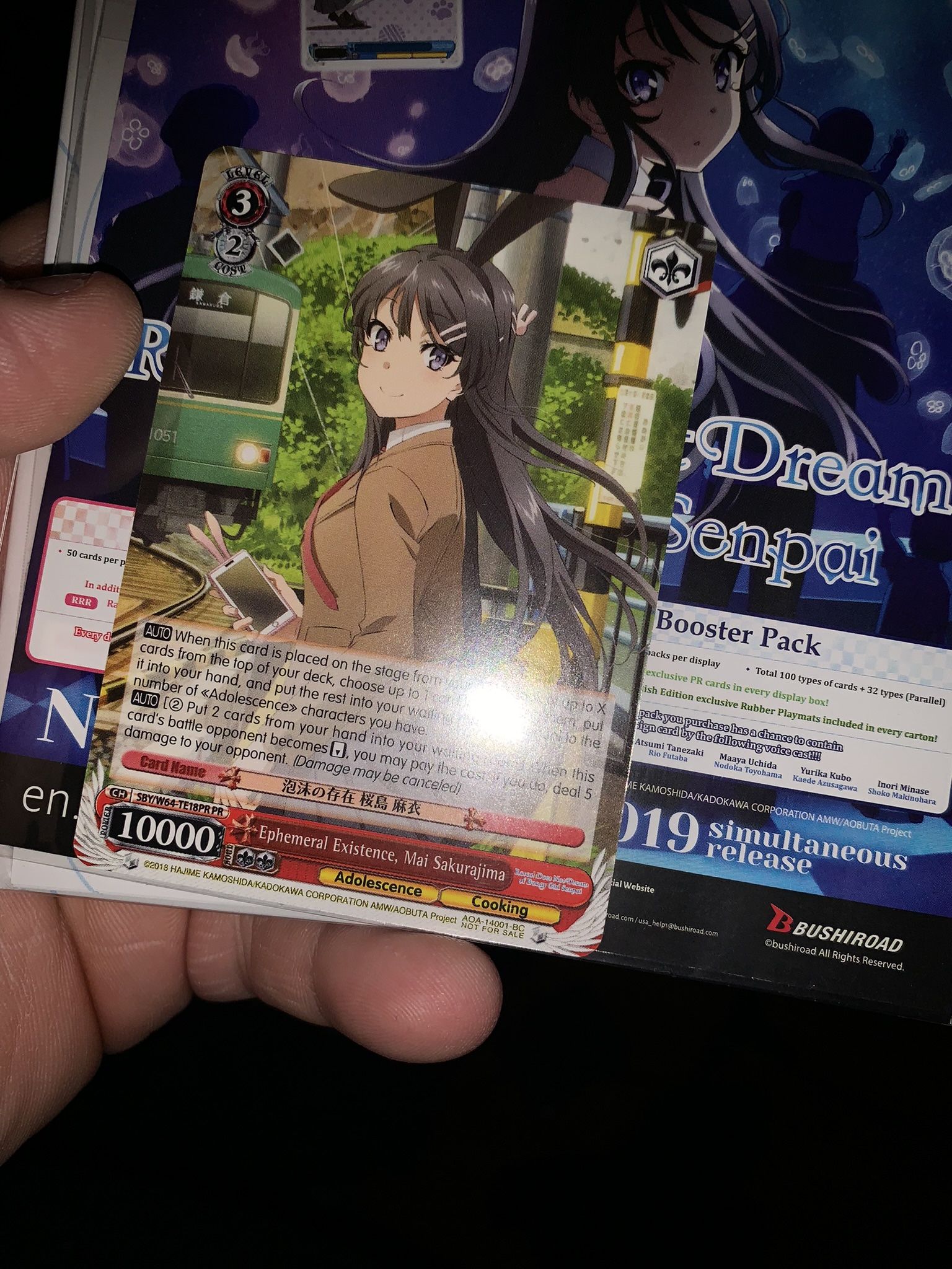 Ephemeral Existence Mai Sakurajima (Alternate Art Promo) Rascal Does Not Dream of Bunny Girl Senpai (SBY/W64)