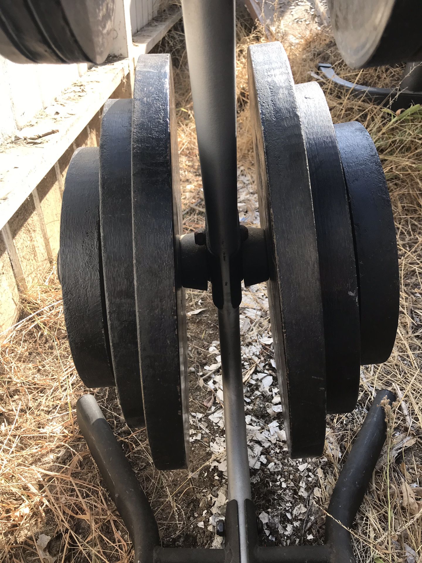 Weight plates with rack