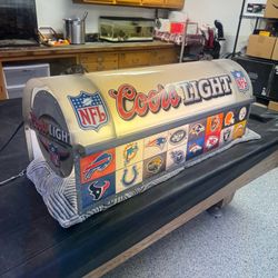 Vintage Coors Light NFL Pool Table Light